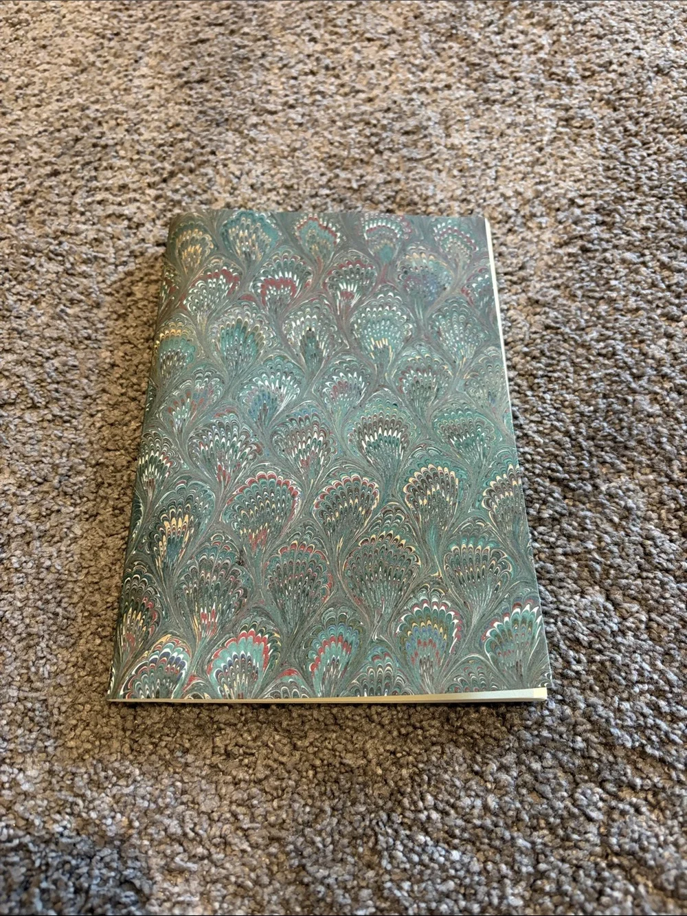 Decorative Teal Patterned Notebook - IL Papiro Made in Italy